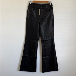 J Crew Vintage flare pant in faux leather Size 26 Black
